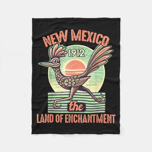 New Mexico State Land Of Enchantment Road Runner S Fleece Deken (Voorkant)