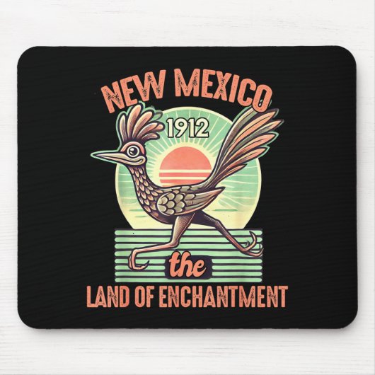 New Mexico State Land Of Enchantment Road Runner S Muismat (Voorkant)