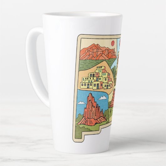 New Mexico State Map  Albuquerque Las Vegas Latte Mok (Linkerhoek)