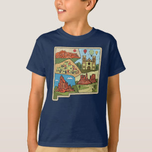 New Mexico State Map  Albuquerque Las Vegas T-shirt
