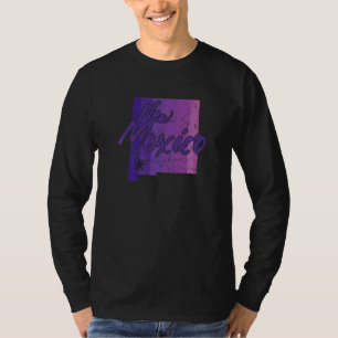 New Mexico State Outline Kaart Verenigde Staten T-shirt