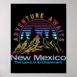 New Mexico State Retro Vintage Buiten & Nm M Poster