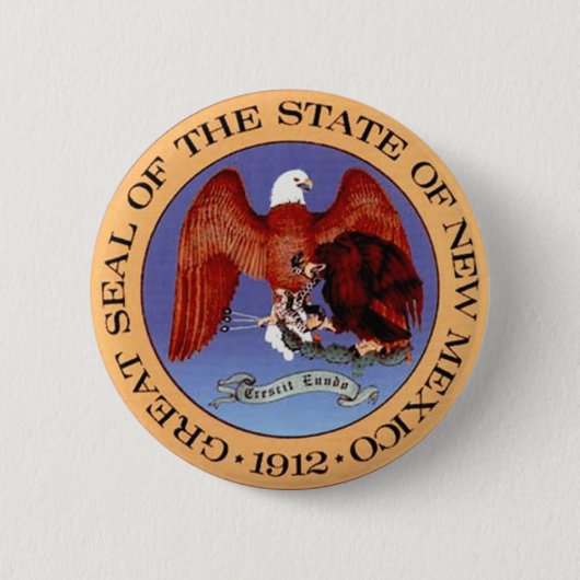 New Mexico State Seal Ronde Button 5,7 Cm (Voorkant)