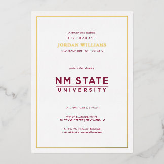 New Mexico State University Graduation Folie Uitnodiging