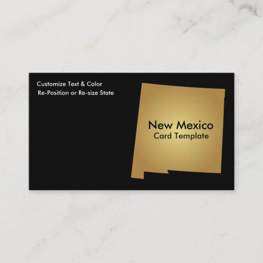 New Mexico State Visitekaartje Metallic Gold (Voorkant)
