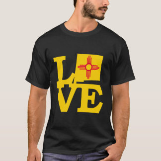New Mexico State Zia  Retro Love NM Design T-shirt