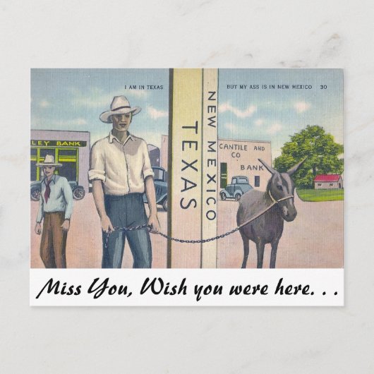 New Mexico-Texas Briefkaart (Voorkant)