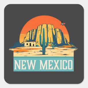 New Mexico Verenigde Staten van Amerika Vierkante Sticker