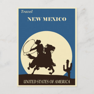 New Mexico Vintage Travel Poster Briefkaart