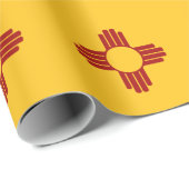 New Mexico vlag met Zia symbool Cadeaupapier (Rol Hoek)