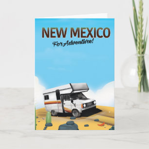 New Mexico "Voor Avontuur" Reisposter Feestdagen Kaart