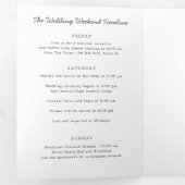New Mexico Wedding Welcome Letter & Itinerary Drieluik Programma (Binnenzijde eerst)