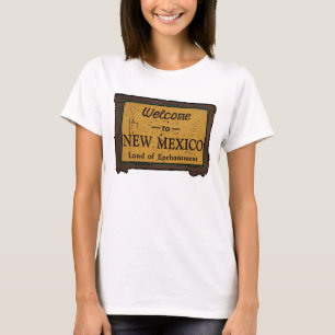 New Mexico welkomstbord dames t-shirt