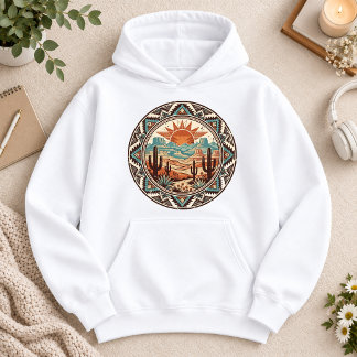 New Mexico Woestijn Zonsondergang Hoodie