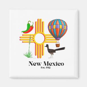 New Mexico Zia_ Chili's, Ballon, Renner, Yucca Magneet