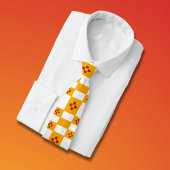 New Mexico Zia Geel Rood Wit Pleinen Stropdas