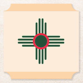 New Mexico Zia Sun Christams Kartonnen Onderzetters