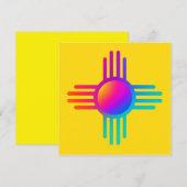 New Mexico Zia Sun Kaart (Voorkant / Achterkant)