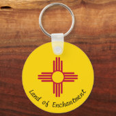 New Mexico Zia Sun Sleutelhanger ID Label JOUW NAA (Achterkant)