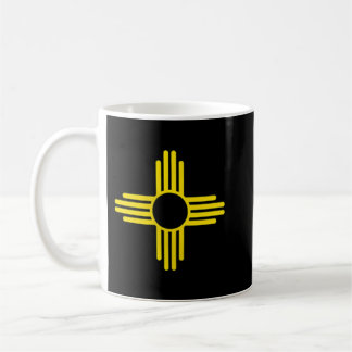 New Mexico Zia Sun Symbol Pocket Design Yellow Zia Koffiemok