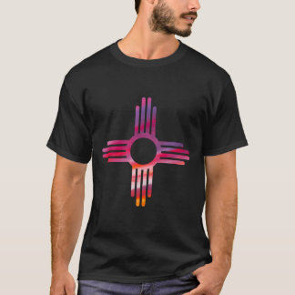 New Mexico Zia Symbool Art Print Hoodie T-shirt