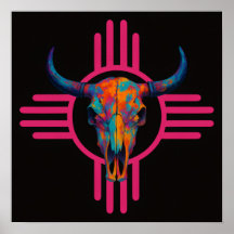 New Mexico Zon Schedel Roze