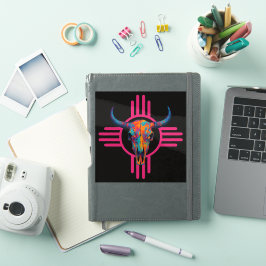 New Mexico Zon Schedel Roze Sticker