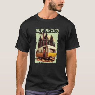 New Mexico Zonsondergang Retro 70s Vintage Wandele T-shirt