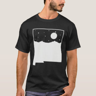 New Mexico zonsopgang in kaartoverzicht USA T-shirt