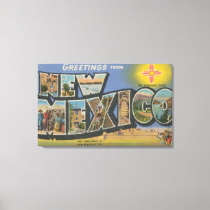 New MexicoLarge Letter ScenesNew Mexico Canvas Afdruk