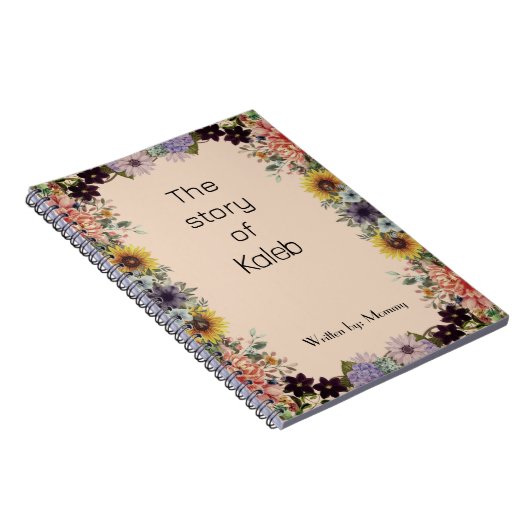 New Mommy's Journal Custom Personalized Spiral  (Côté Droit)