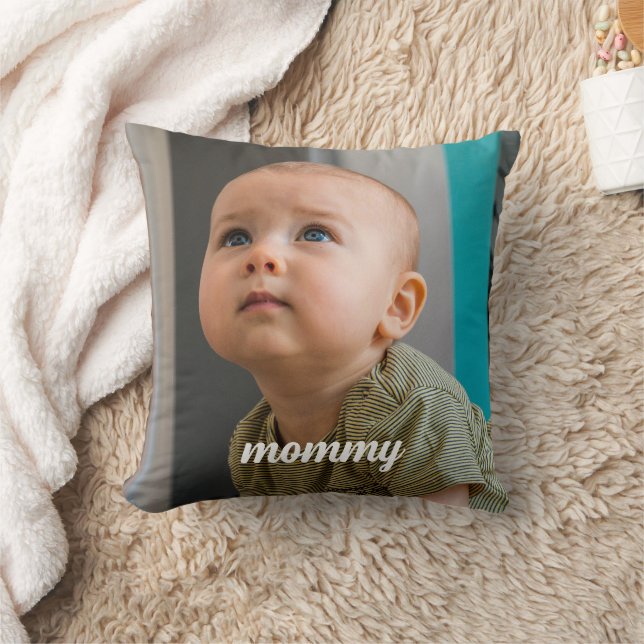 new moms Photo Personalized Minimal  Kussen (Deken)