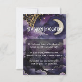 New Moon Invocation Pagan Prayer Pocket Card Kaart (Voorkant)