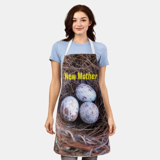 New Mother All-Over Print Apron, Medium Schort (Gedragen)