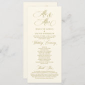 New Mr en Mrs.,  Gold, Wedding Ceremonie Pro Programma (Voorkant / Achterkant)