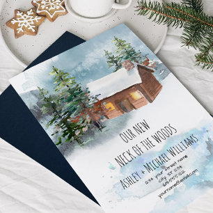 New Neck of the Woods Moving Announcement Address Feestdagenkaart