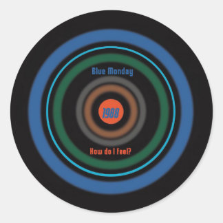 New Order Blue Maandag Britse 80's Ronde Sticker