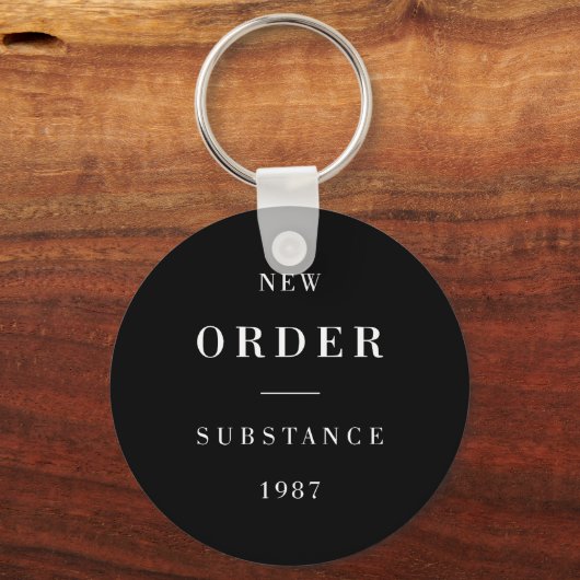 New Order Substance Baseball Sleutelhanger (Voorkant)