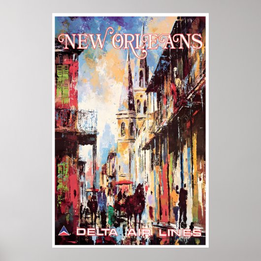 New Orleans Art Delta Travel Poster Jack Laycox (Devant)