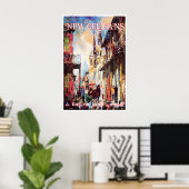 New Orleans Art Delta Travel Poster Jack Laycox (Bureau à domicile)