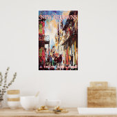 New Orleans Art Delta Travel Poster Jack Laycox (Cuisine)