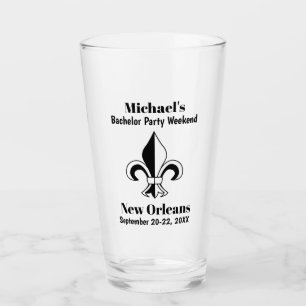 New Orleans Bachelor Party Trip Favor Beer Pint Glas