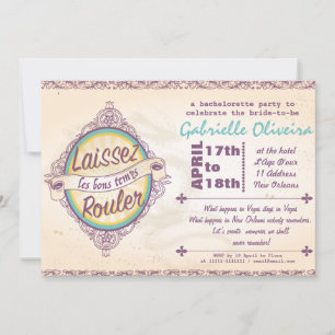 New Orleans Bachelorette Invitation Kaart