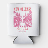 New Orleans Bachelorette roze Blikjeskoeler (Voorkant)