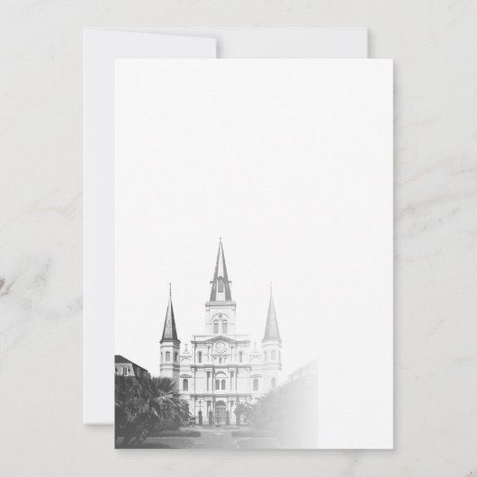 New Orleans bestemming bruiloft uitnodiging (Achterkant)