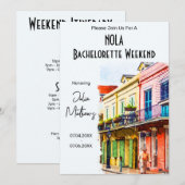 New Orleans Bestemming Vrijgezellenweekend Kaart (Voorkant / Achterkant)