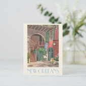 New Orleans binnenplaats Briefkaart (Staand voorkant)