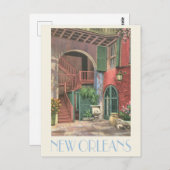 New Orleans binnenplaats Briefkaart (Voorkant / Achterkant)