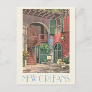 New Orleans binnenplaats Briefkaart