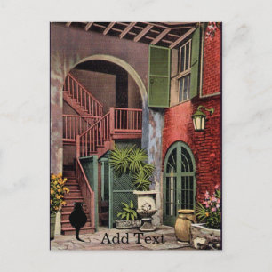 New Orleans binnenplaats patio Briefkaart